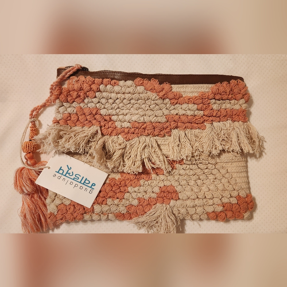 NWOT Guadalupe Design Woven Pouch Bag
